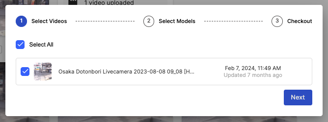 Choosing footage