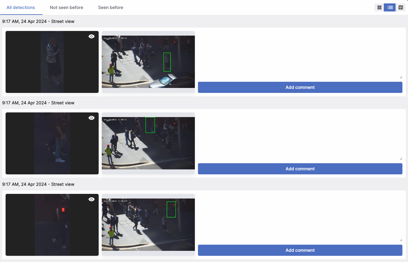 Search Overview in List