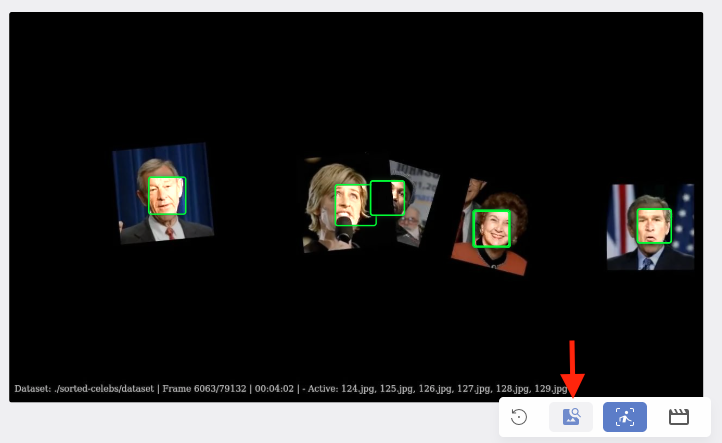 Searching for other faces in frame